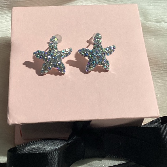 - ⭐️Sparkly Colorful Confetti Sequin Starfish Earrings - Picture 14 of 17
